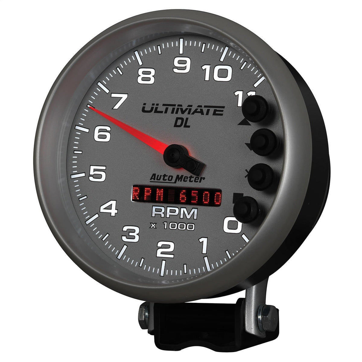 5" TACHOMETER, 0-11,000 RPM, PEDESTAL, ULTIMATE DL PLAYBACK, SILVER