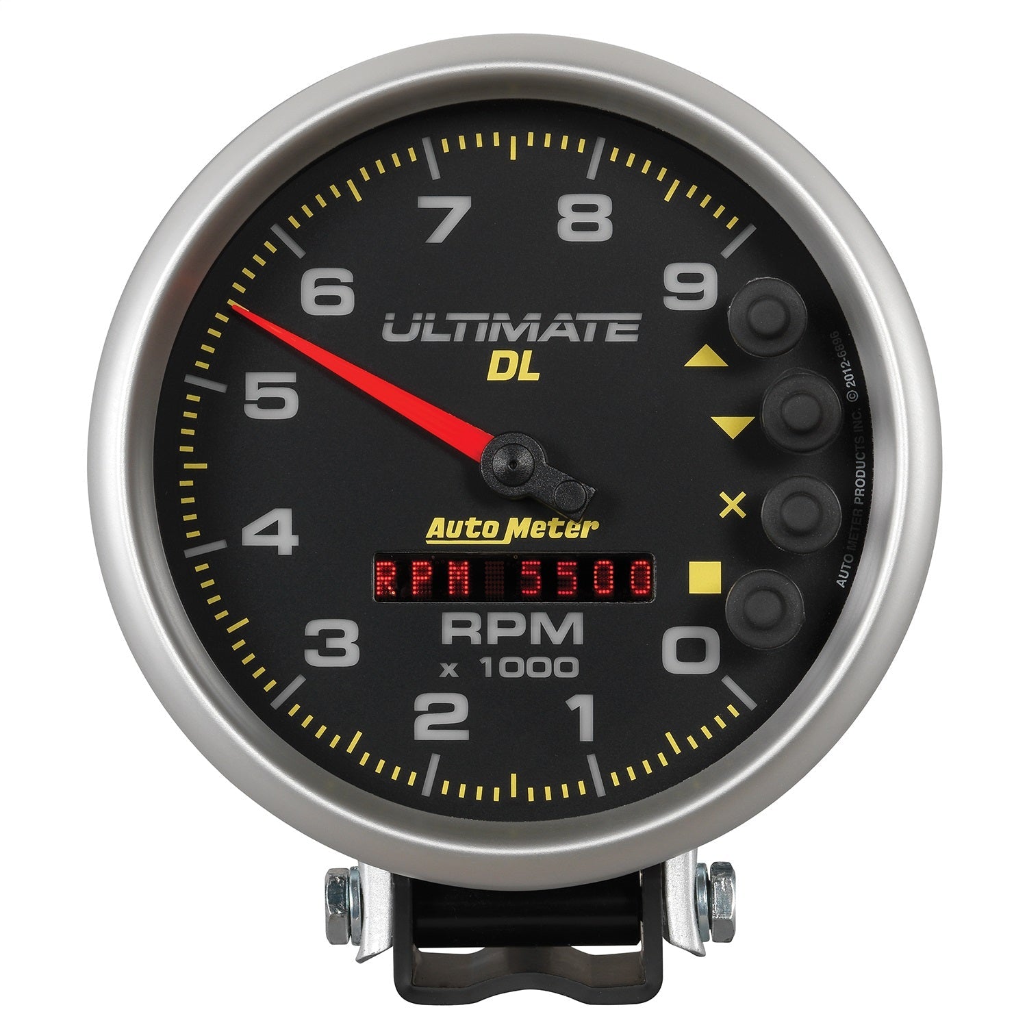 5" TACHOMETER, 0-9000 RPM, PEDESTAL, ULTIMATE DL PLAYBACK, BLACK
