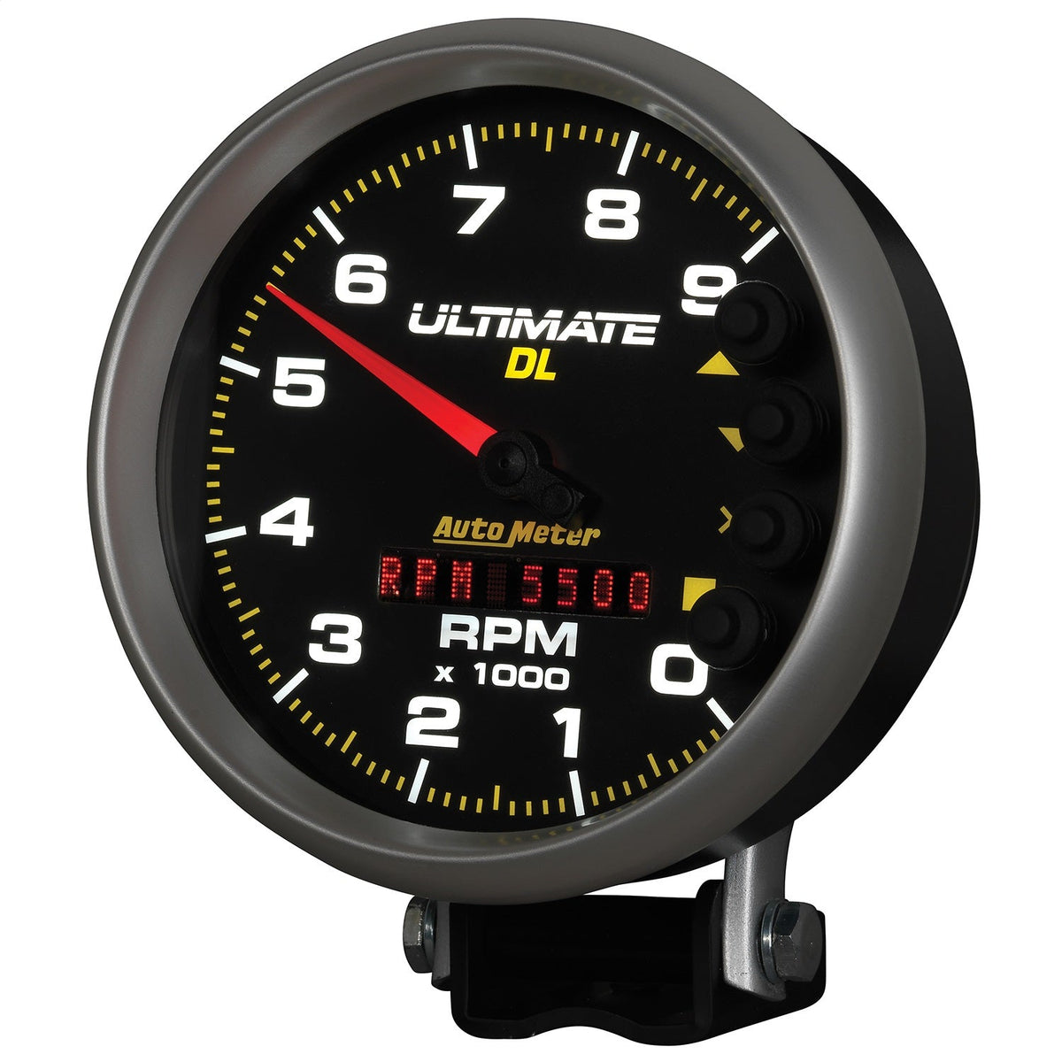 5" TACHOMETER, 0-9000 RPM, PEDESTAL, ULTIMATE DL PLAYBACK, BLACK