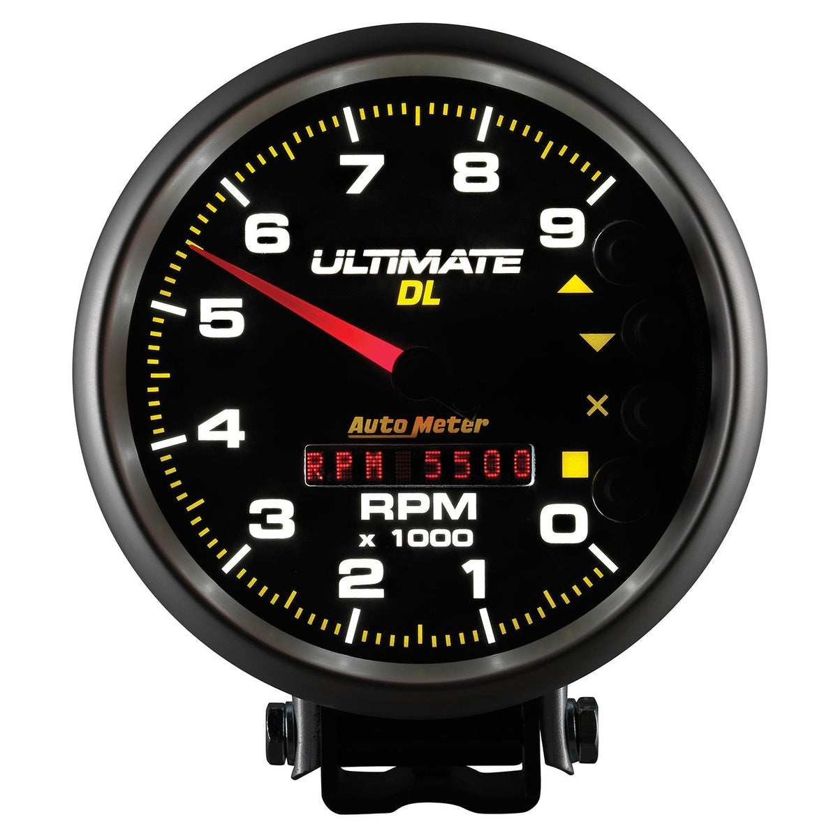 5" TACHOMETER, 0-9000 RPM, PEDESTAL, ULTIMATE DL PLAYBACK, BLACK
