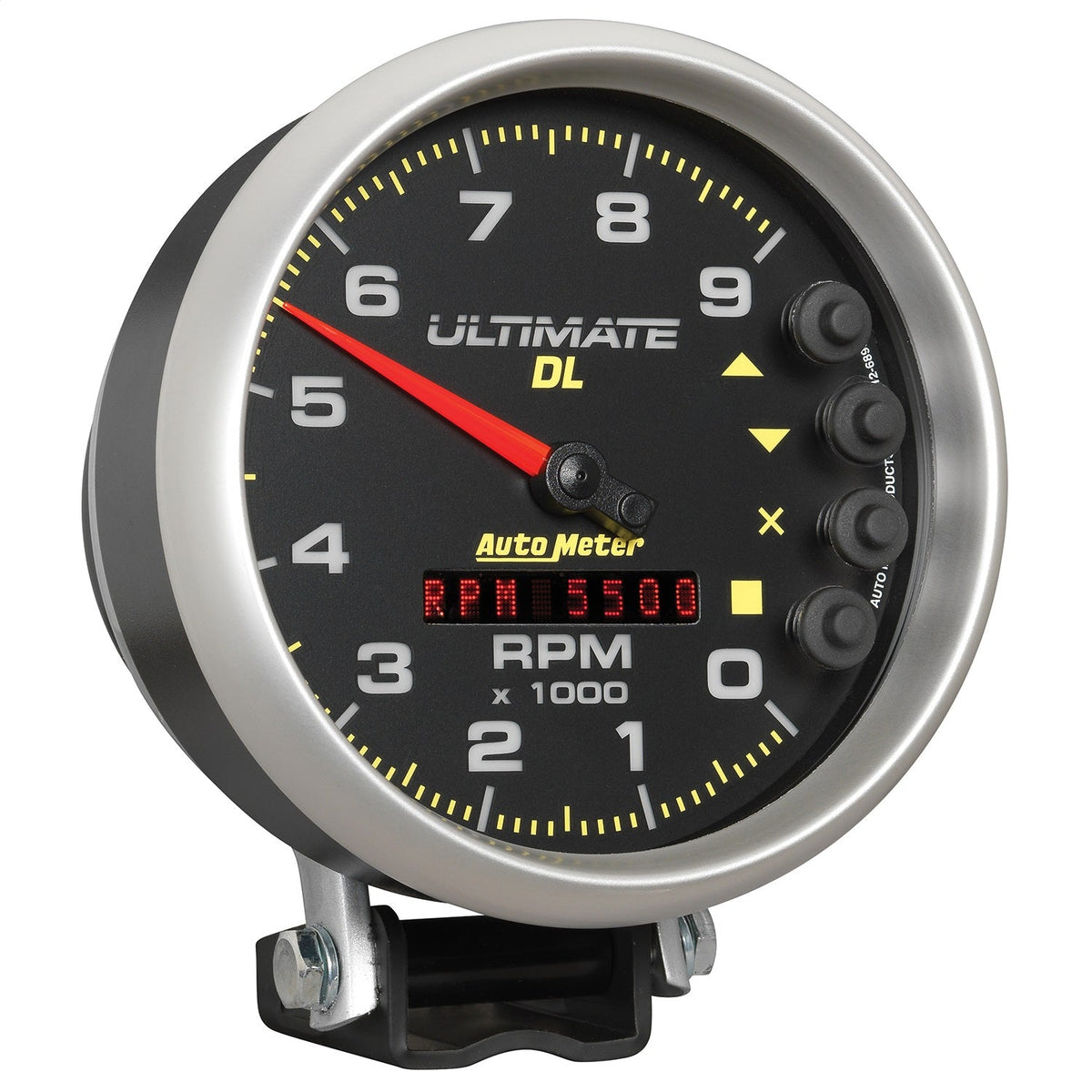 5" TACHOMETER, 0-9000 RPM, PEDESTAL, ULTIMATE DL PLAYBACK, BLACK
