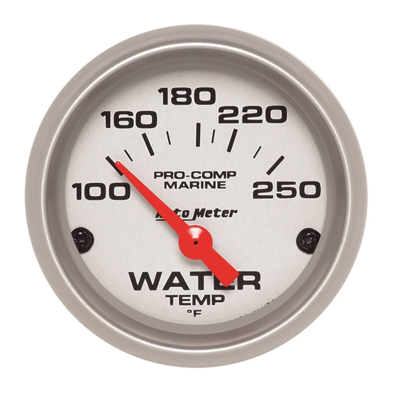 2-1/16" WATER TEMPERATURE, 100-250 °F, MARINE SILVER ULTRA-LITE