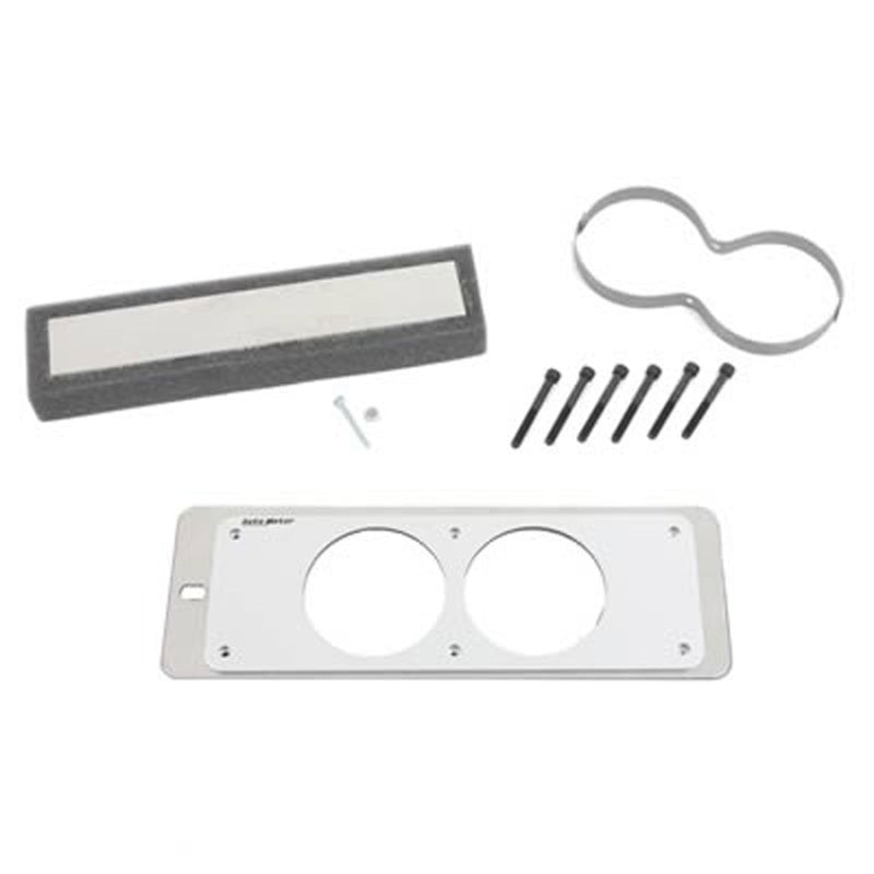 GAUGE CAGE, DUAL, 2-5/8", SILVER, MUSTANG 87-93 FOX