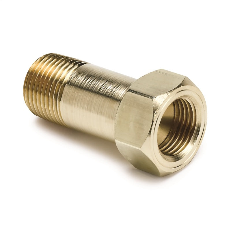 FITTING, ADAPTER, 3/8" NPT MALE, EXTENSION, BRASS, FOR MECH. TEMP. GAUGE