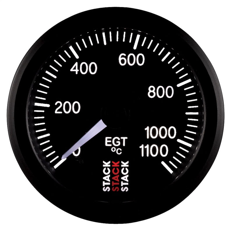 EXHAUST GAS TEMP, PRO STEPPER MOTOR, 52MM, BLK, 0-1100 °C