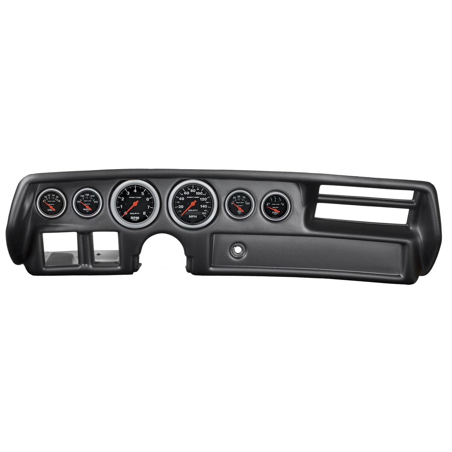 6 GAUGE DIRECT-FIT DASH KIT, CHEVELLESS/ELCAMINO/MONTE 70-72, SPORT-COMP