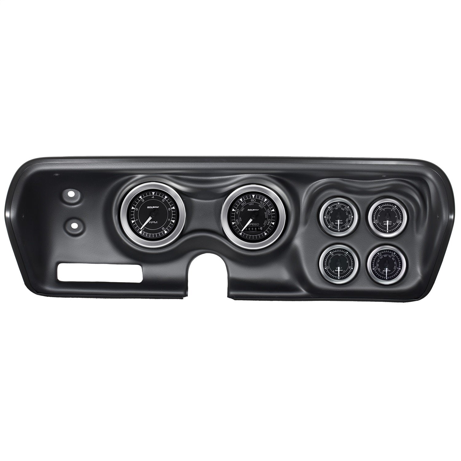 6 GAUGE DIRECT-FIT DASH KIT, B-BODY / CHRGR / GTX / ROAD RUNNER / SAT 71-74, CHRONO