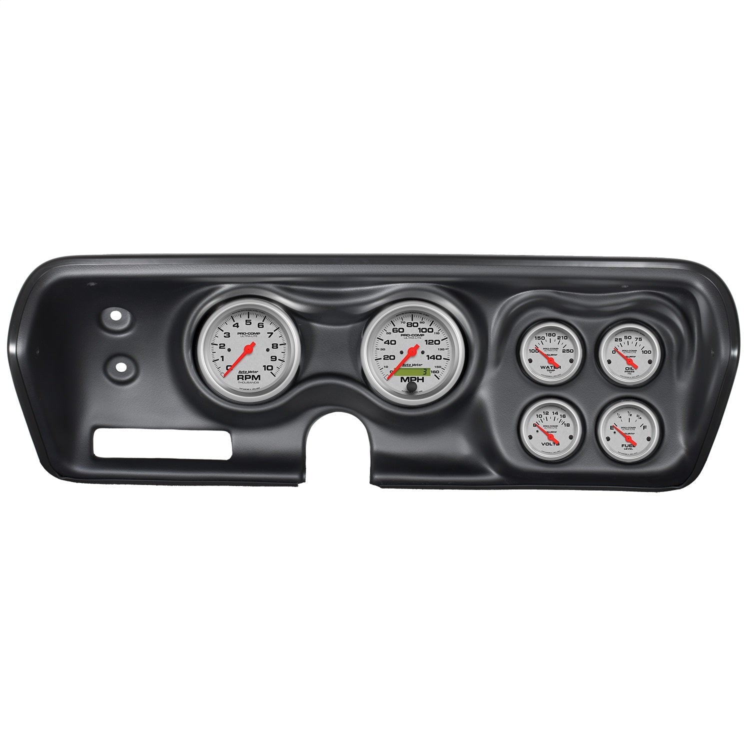 6 GAUGE DIRECT-FIT DASH KIT, B-BODY / CHRGR / GTX / ROAD RUNNER / SAT 71-74, ULTRA-LITE