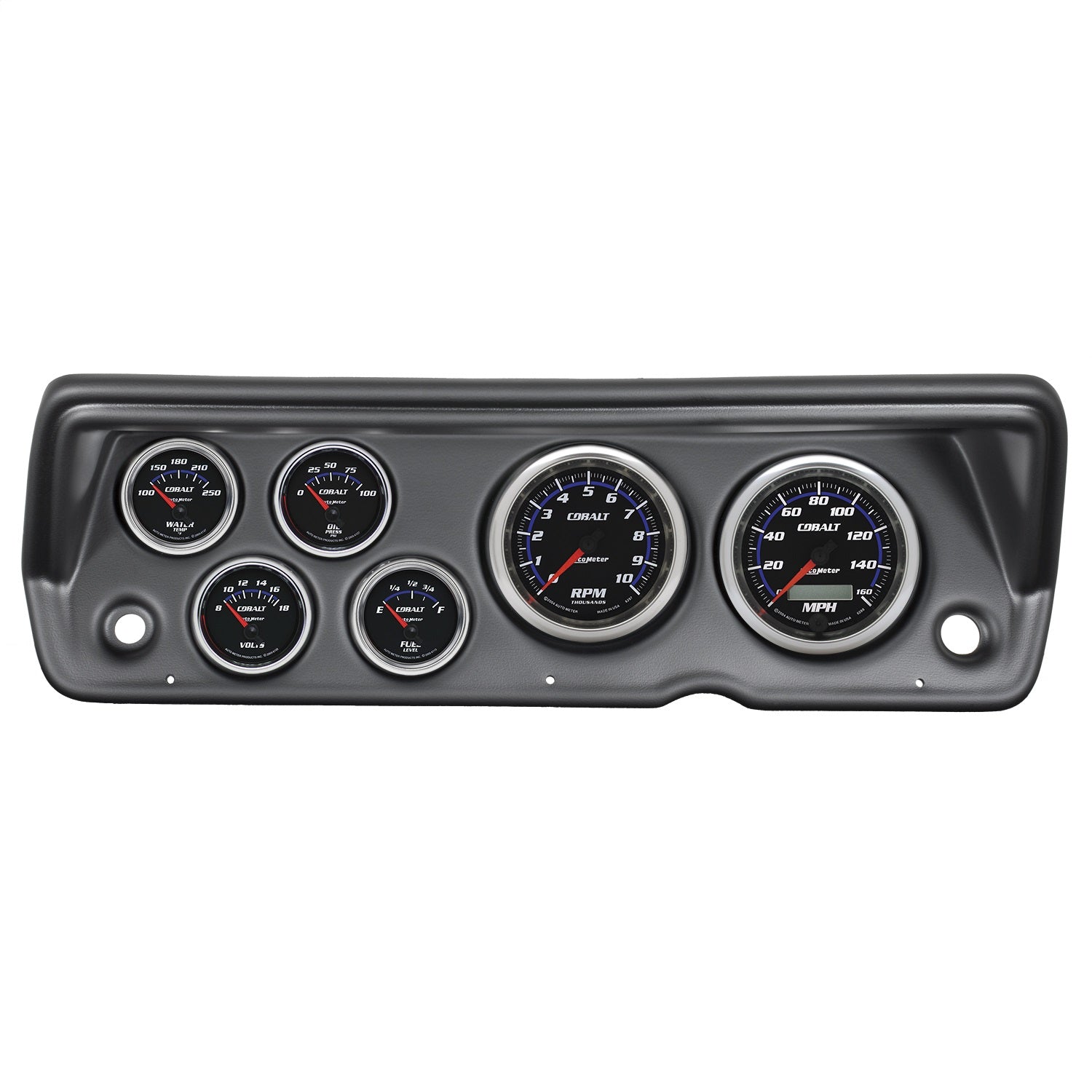 6 GAUGE DIRECT-FIT DASH KIT, A-BODY / DUSTER / DEMON / DART 70-76, COBALT