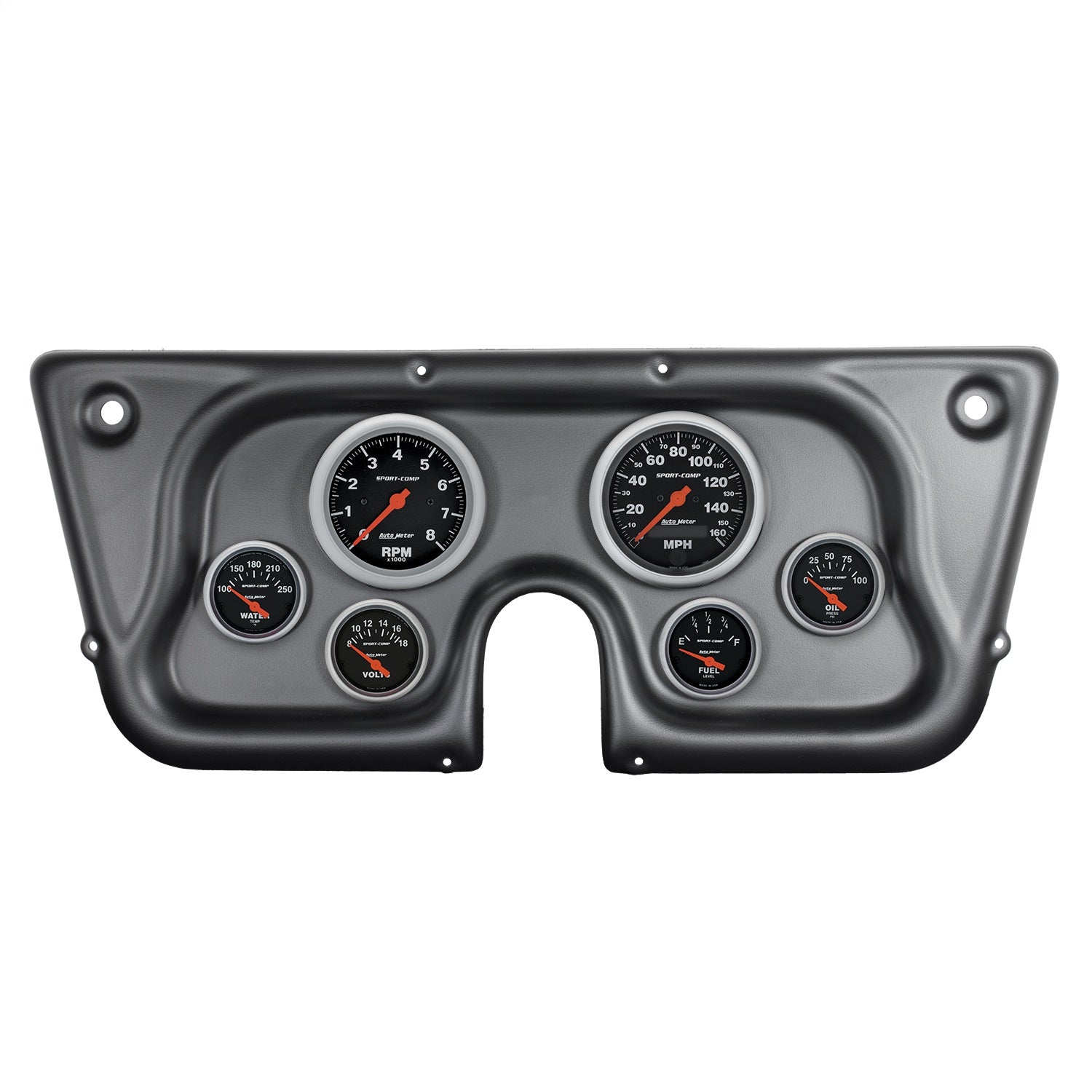 6 GAUGE DIRECT-FIT DASH KIT, CHEVY TRUCK C / K / K5 / SUBURBN 67-72, SPORT-COMP