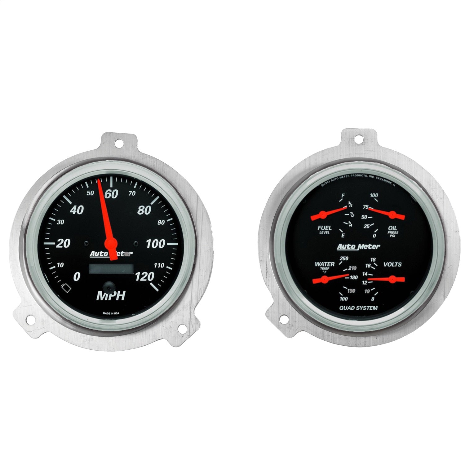 2 GAUGE DIRECT FIT DASH KIT, CHEVY CAR 51-52, 2 GAUGE,  DESIGNER BLACK