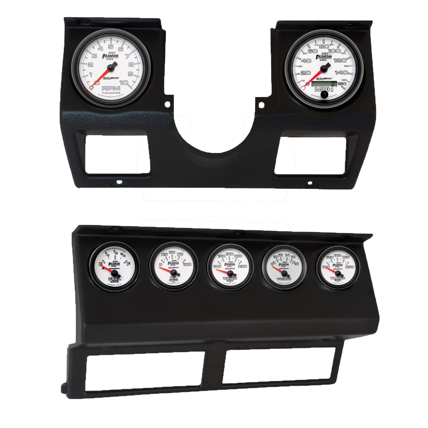 7 GAUGE DIRECT-FIT DASH KIT, WRANGLER YJ 87-96, PHANTOM II