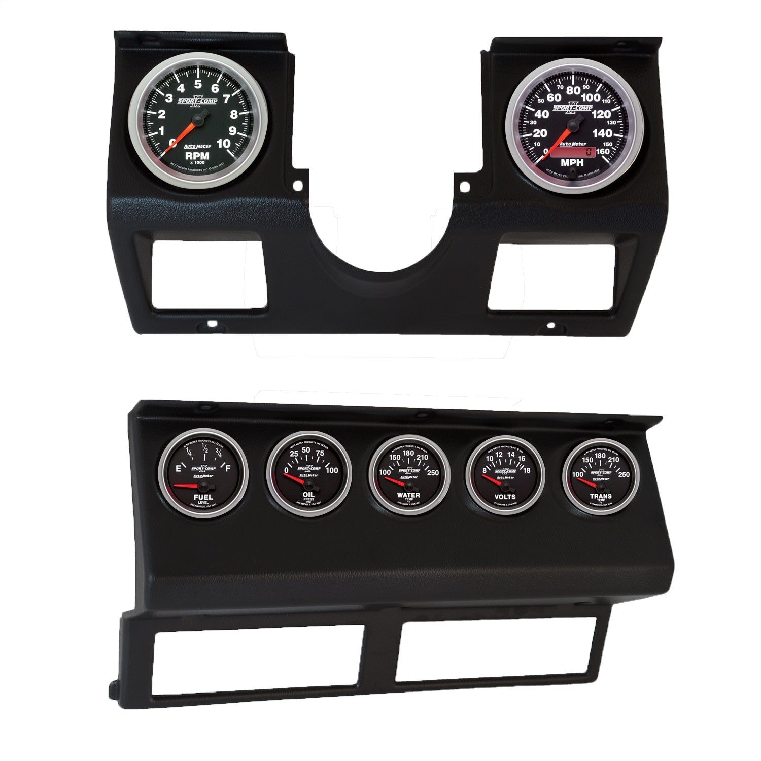 7 GAUGE DIRECT-FIT DASH KIT, WRANGLER YJ 87-96, SPORT-COMP II
