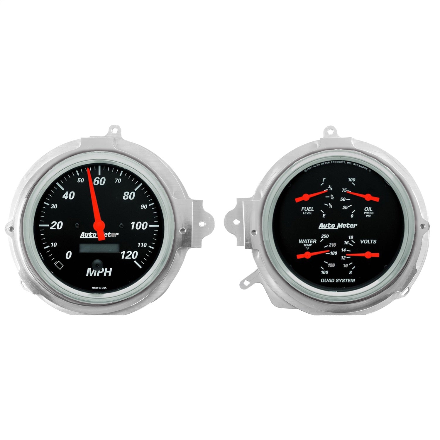 2 GAUGE DIRECT FIT DASH KIT, CAMARO/FIREBIRD 67-68, 2 GAUGE, DESIGNER BLACK