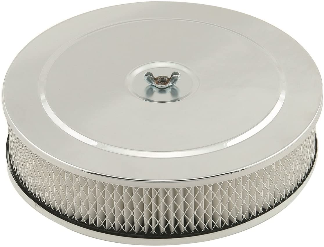 Mr. Gasket 1487 Air Cleaner - 9" Diameter X 2-3/4" Tall - Chrome