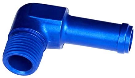 Redhorse Performance 842-06-04-1 -06 (3/8") OD hose nipple to -04 (1/4") NPT male - 90 degree- blue