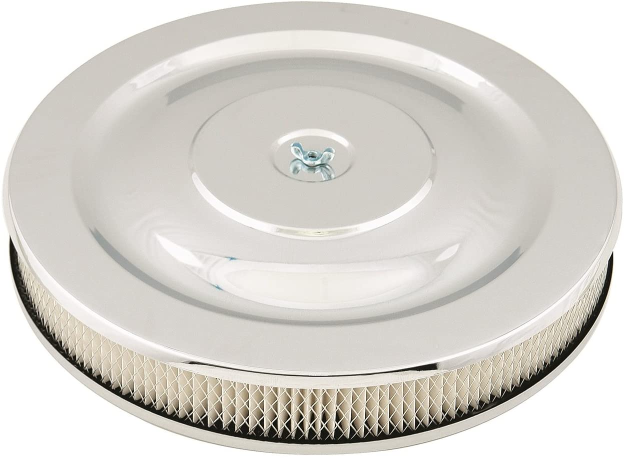 Mr. Gasket 1480 Air Cleaner - 14" Diameter X 2-1/4" Tall - Chrome