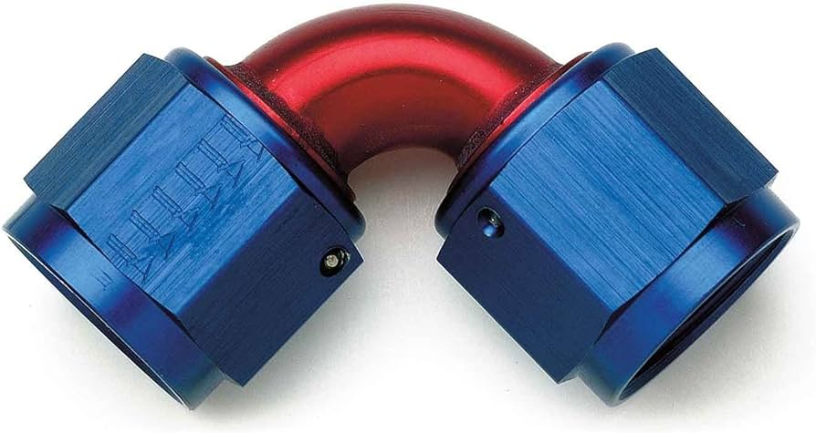 Aeroquip FCM2979 Adapter Fitting; 90 deg. Female Flare; -08AN Dash x -08AN Dash