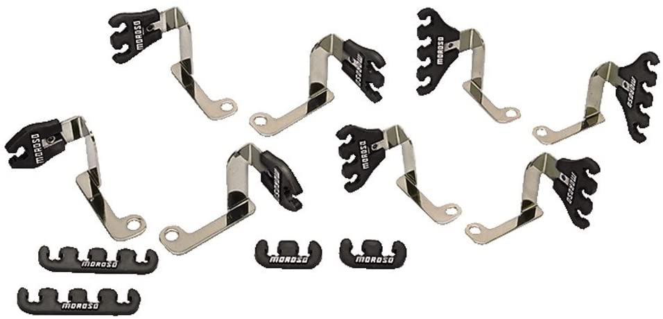 Moroso 72178 Super Looms Wire Loom, Chevy BB, Chrome/Black 7-9mm