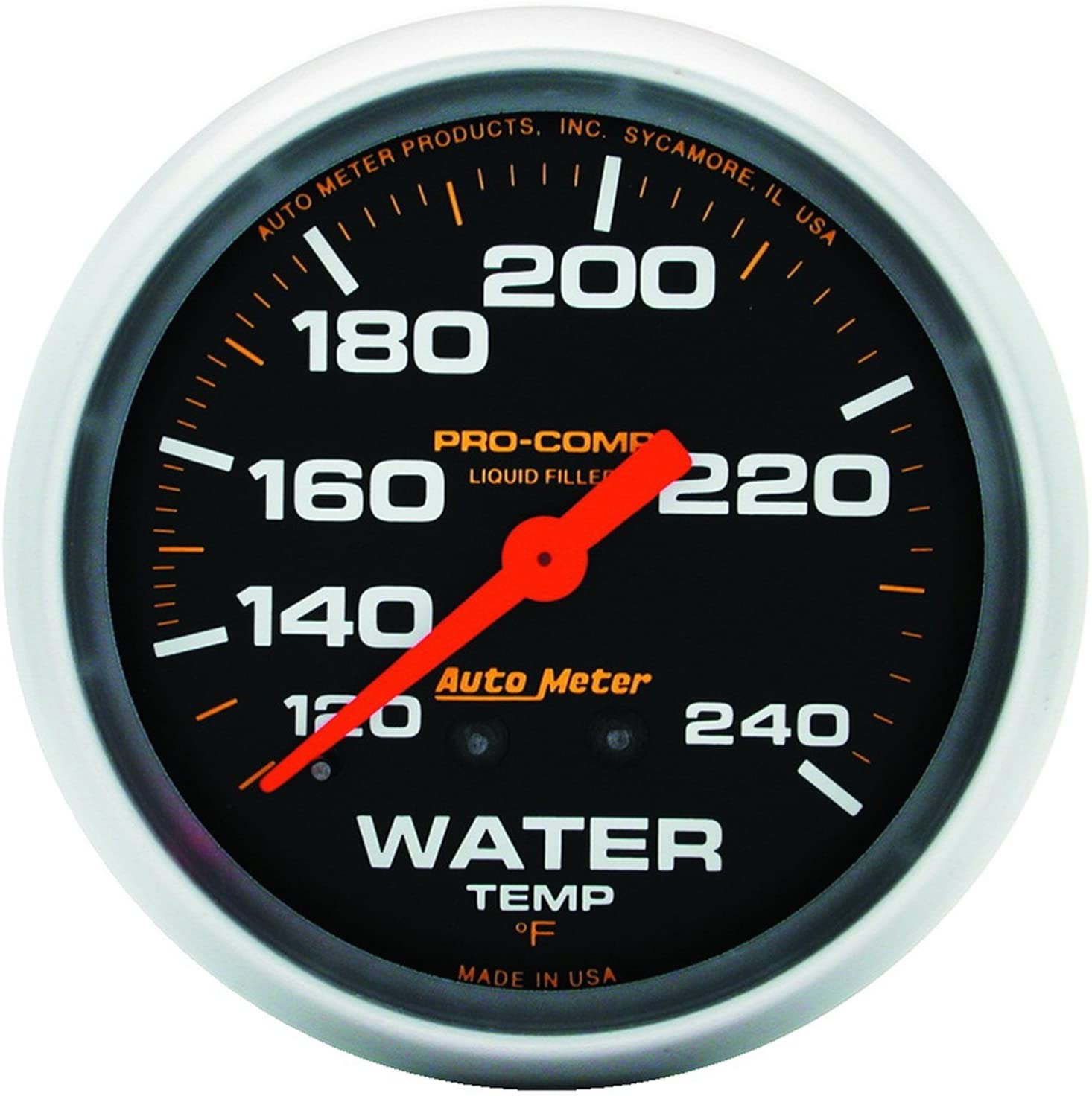 Autometer 5432 Liquid Filled Mechanical Water Temperature Gauge