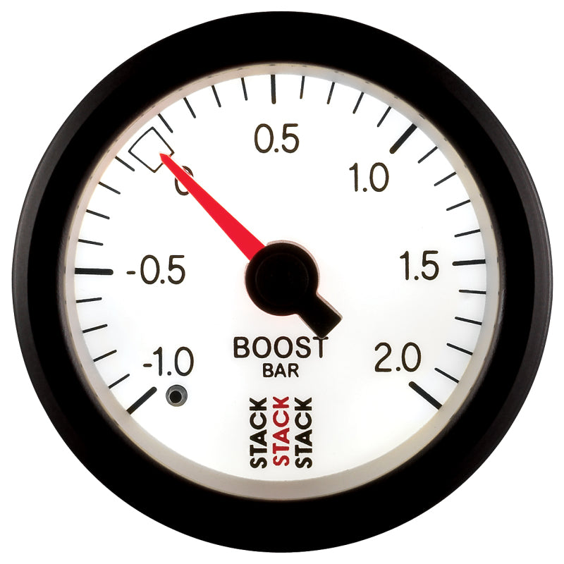 52MM, BOOST PRESS, MECH, -1 TO +2 BAR, STACK WHT
