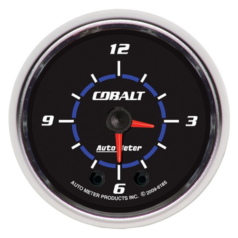 2-1/16" CLOCK, 12 HOUR, COBALT