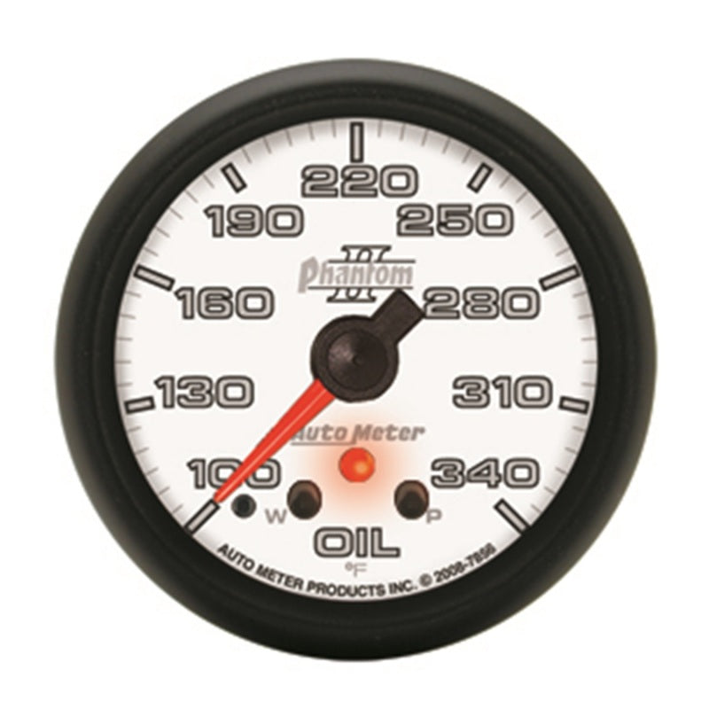 2-5/8" OIL TEMPERATURE, 100-340 °F, PHANTOM II