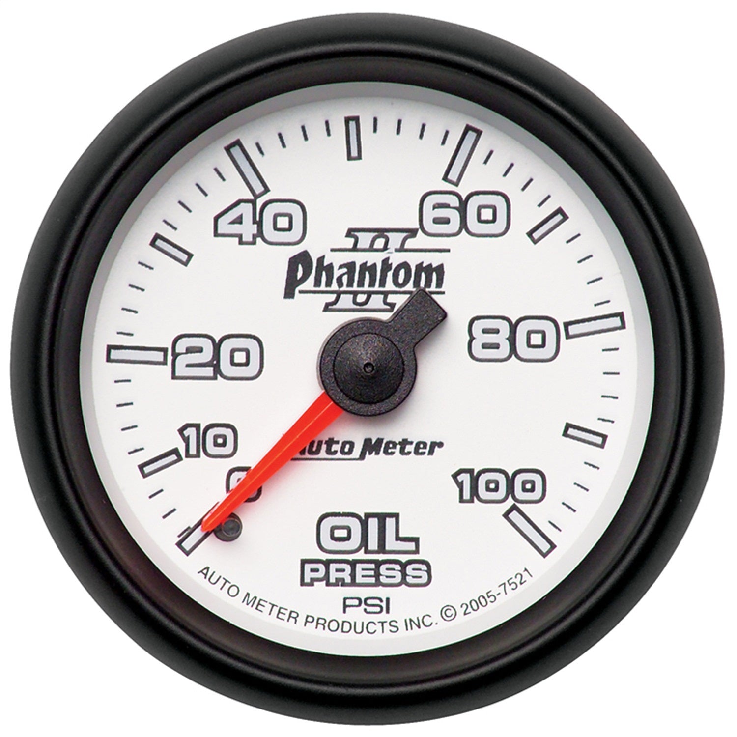 2-1/16" OIL PRESSURE, 0-100 PSI, PHANTOM II
