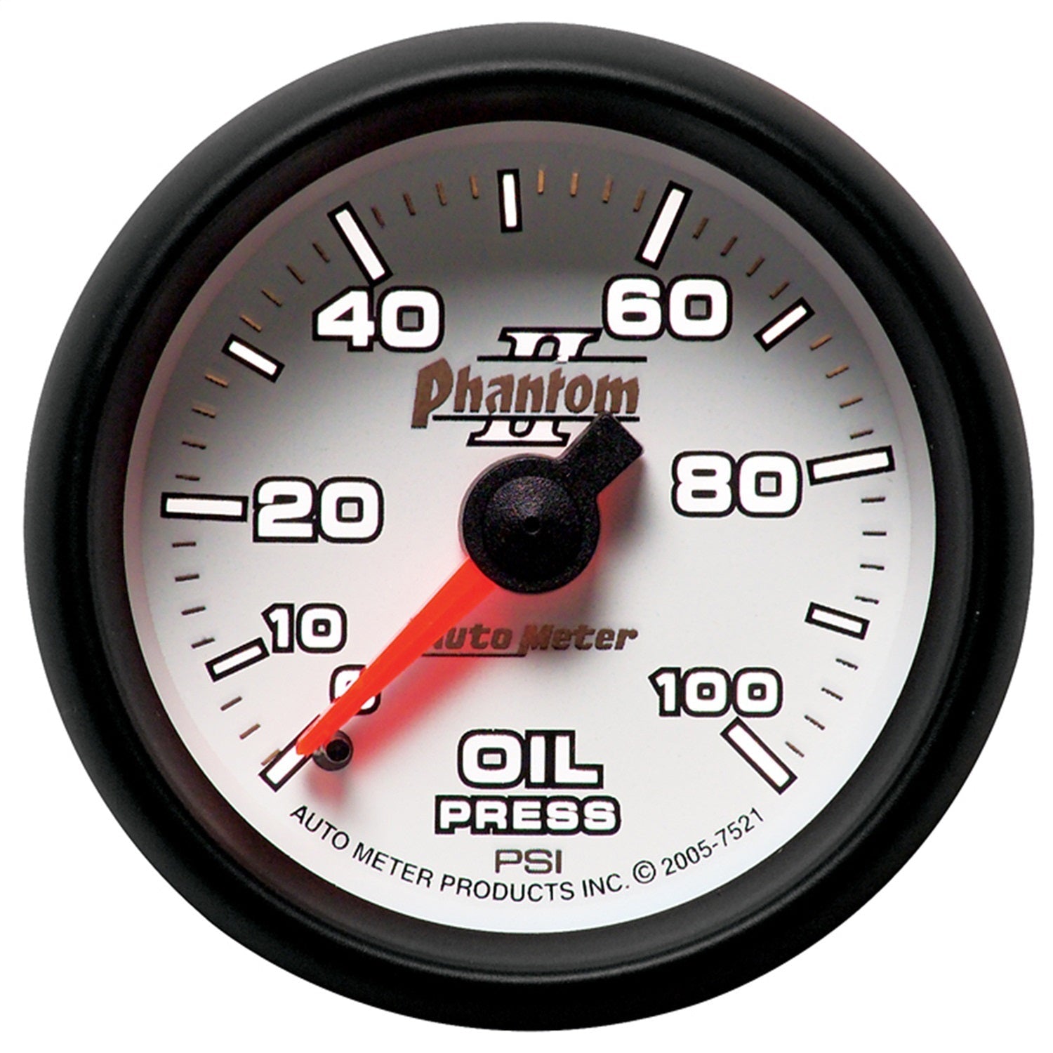 2-1/16" OIL PRESSURE, 0-100 PSI, PHANTOM II