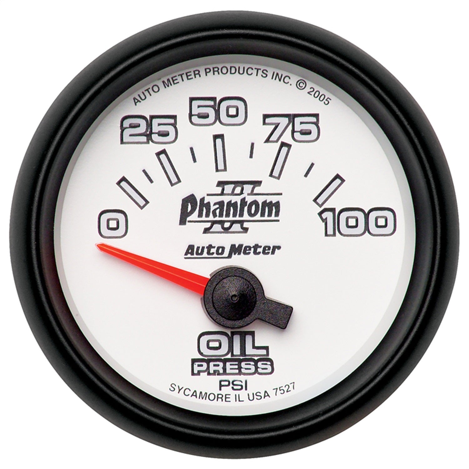 2-1/16" OIL PRESSURE, 0-100 PSI, PHANTOM II