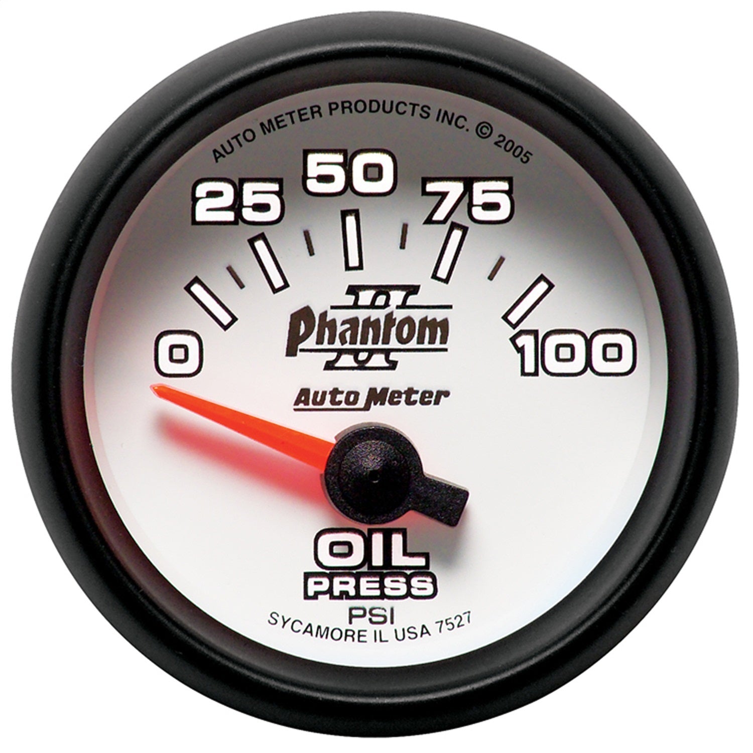 2-1/16" OIL PRESSURE, 0-100 PSI, PHANTOM II