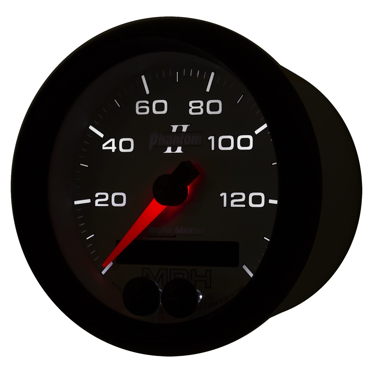 3-3/8" GPS SPEEDOMETER, 0-140 MPH, PHANTOM II