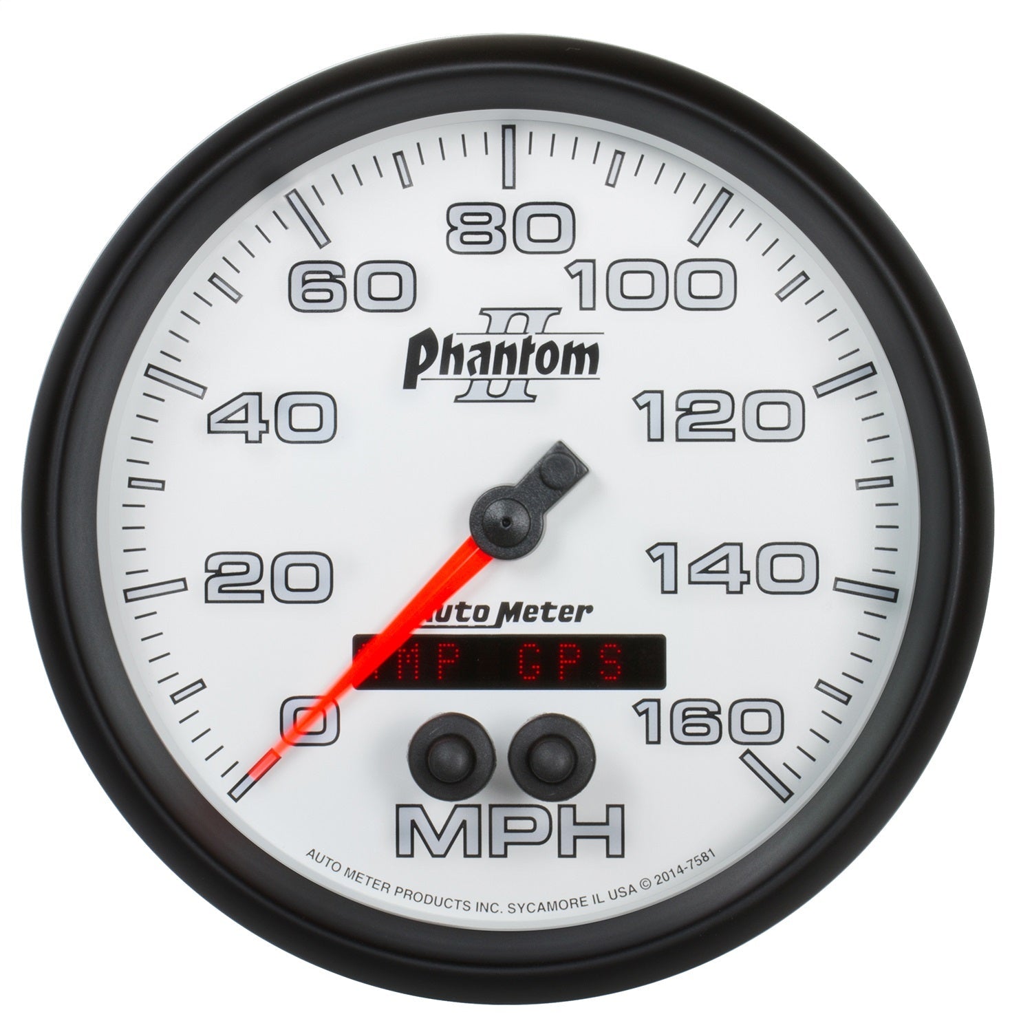 5" GPS SPEEDOMETER, 0-160 MPH, PHANTOM II