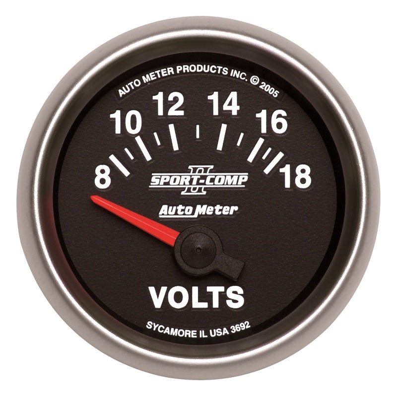 2-1/16" VOLTMETER, 8-18V, SPORT-COMP II