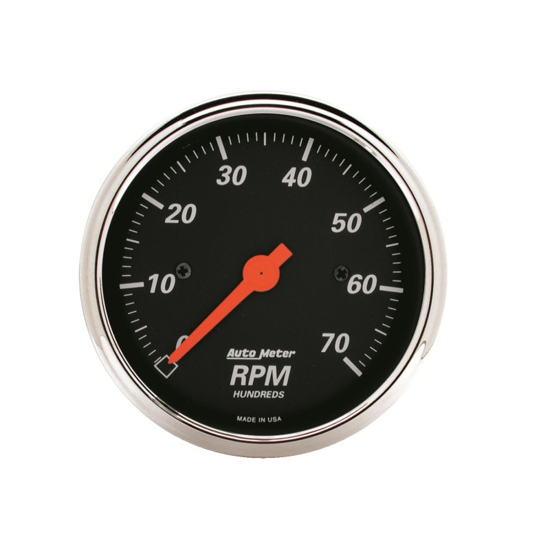 3-1/8" IN-DASH TACHOMETER, 0-7,000 RPM, DESIGNER BLACK