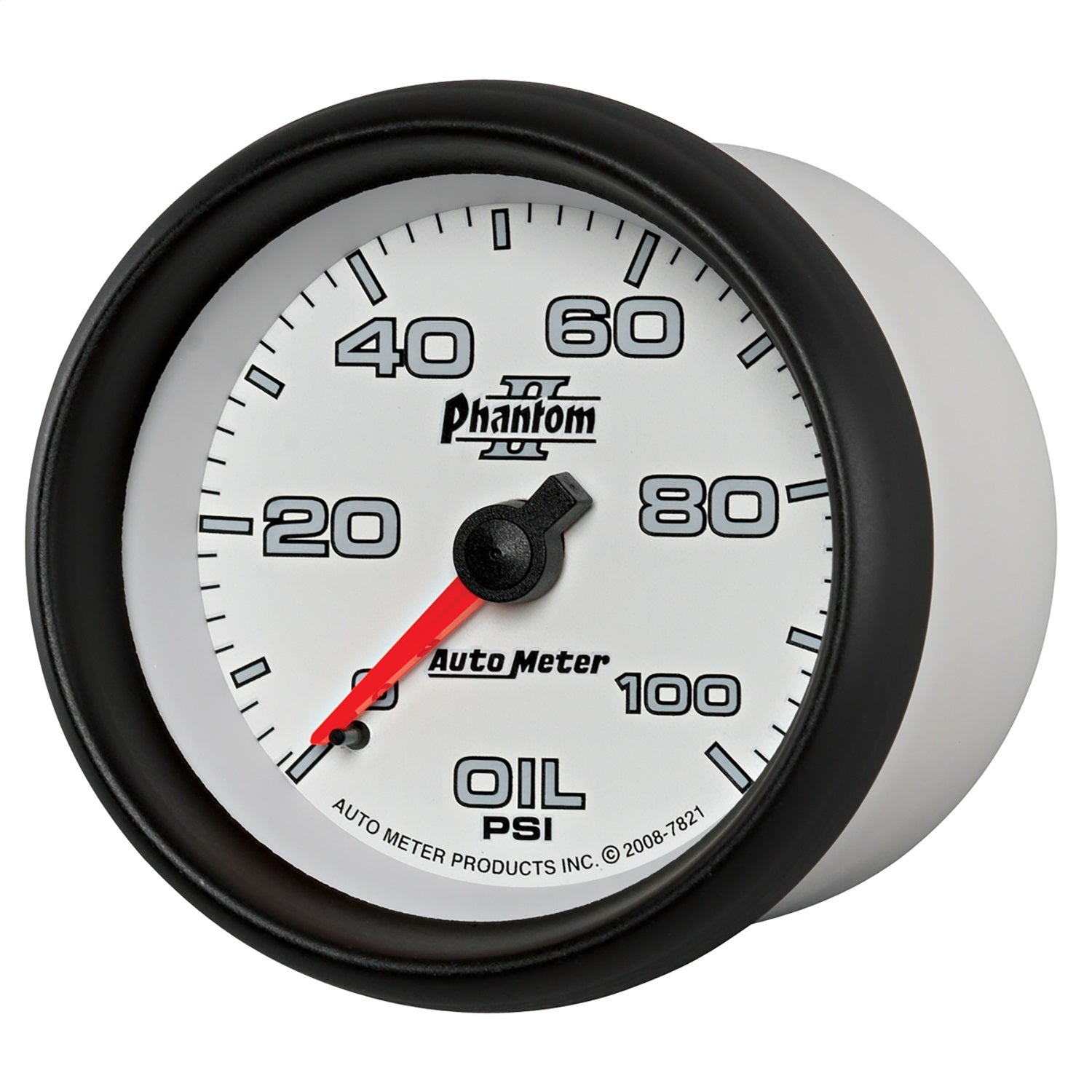 2-5/8" OIL PRESSURE, 0-100 PSI, PHANTOM II