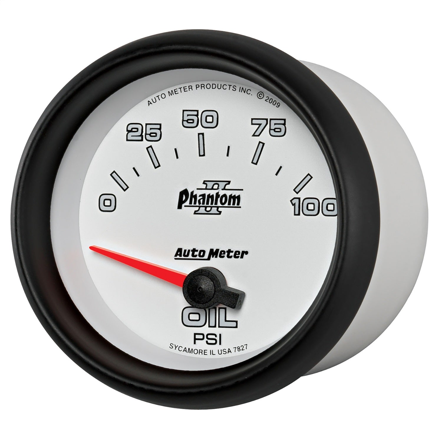 2-5/8" OIL PRESSURE, 0-100 PSI, PHANTOM II