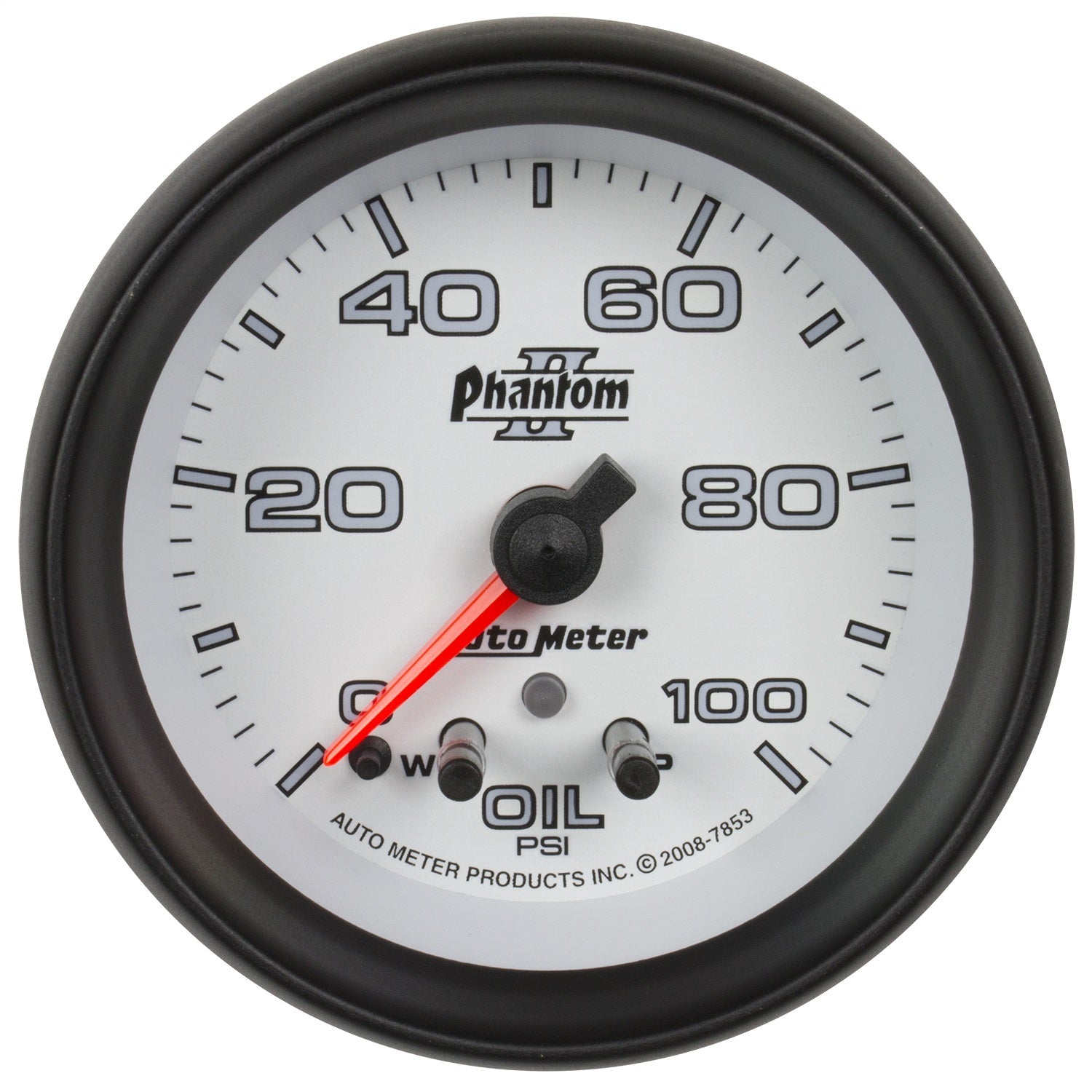 2-5/8" OIL PRESSURE, 0-100 PSI, PHANTOM II