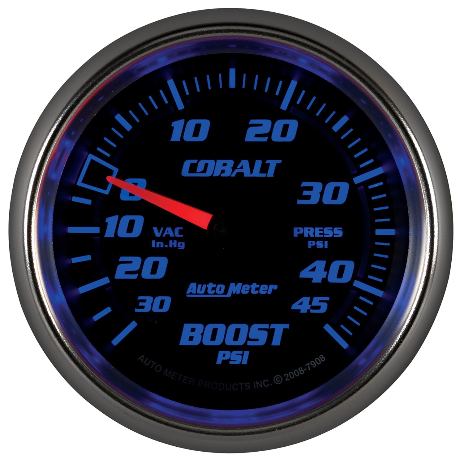 2-5/8" BOOST/VACUUM, 30 IN HG/45 PSI, COBALT