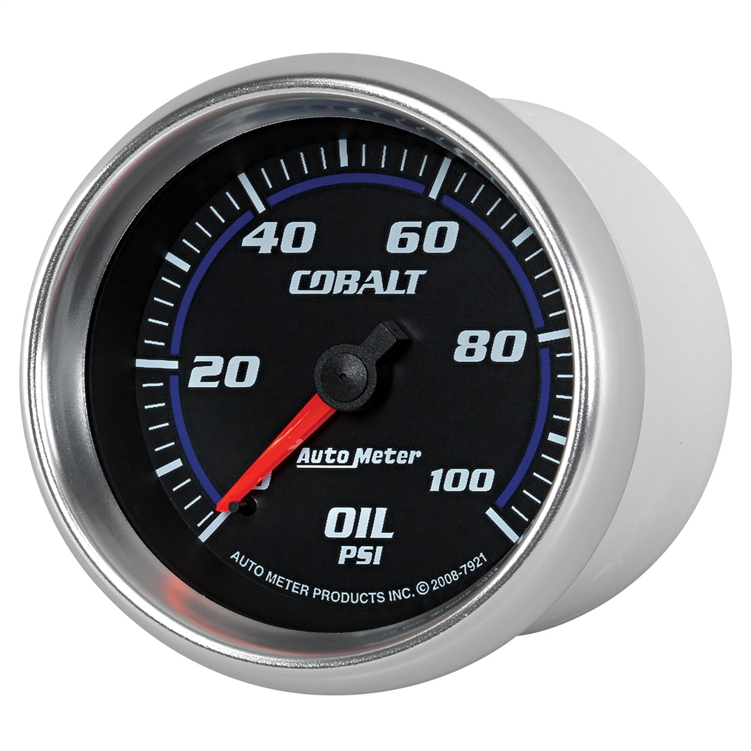 2-5/8" OIL PRESSURE, 0-100 PSI, COBALT