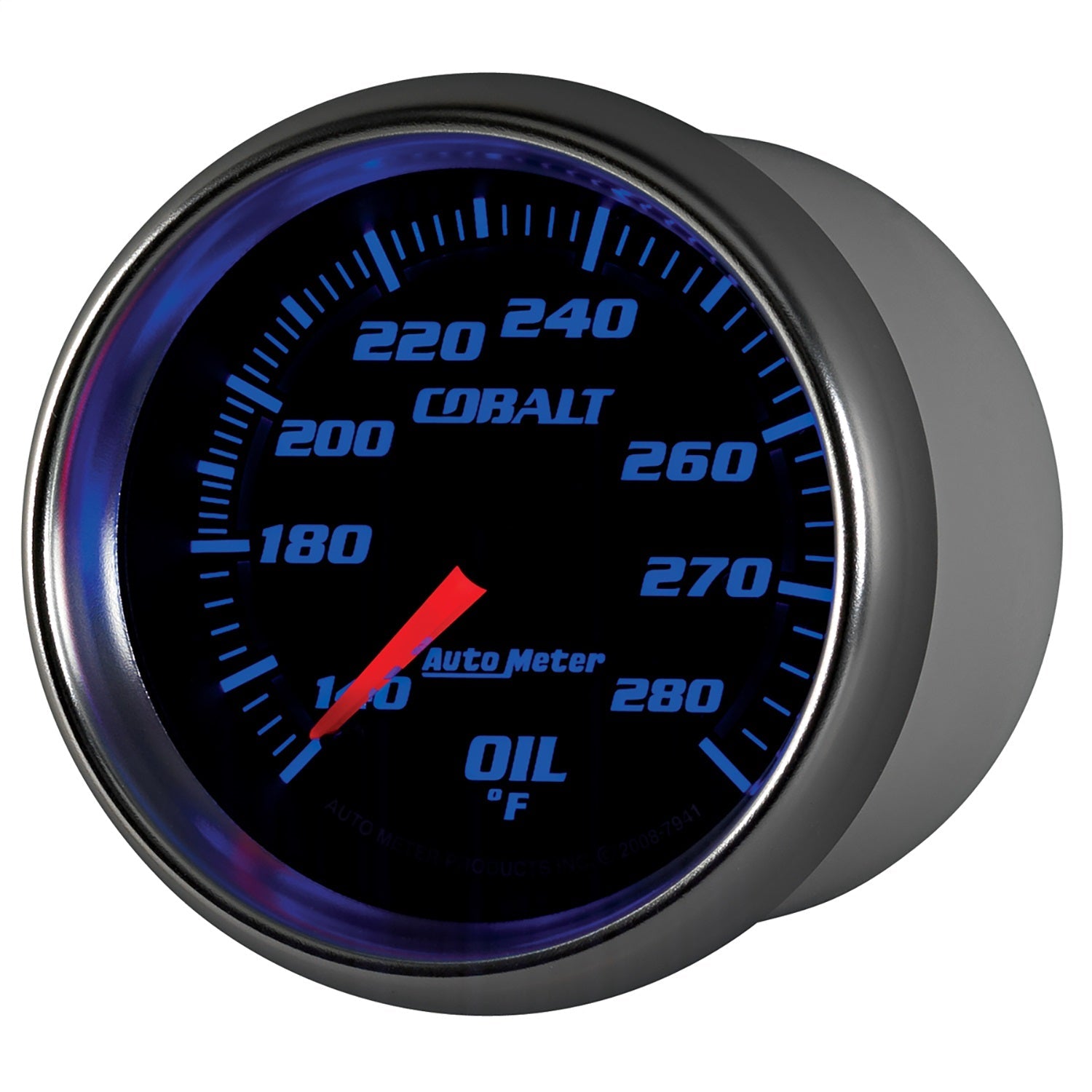 2-5/8" OIL TEMPERATURE, 140-280 °F, COBALT