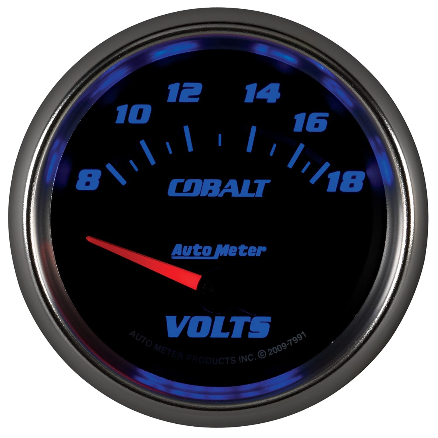 2-5/8" VOLTMETER, 8-18V, COBALT