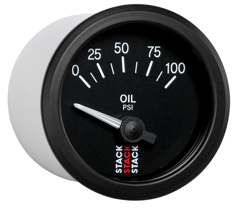 OIL PRESS, ELECTRIC, 52MM, BLK, 0-100 PSI, 1/8" NPTF