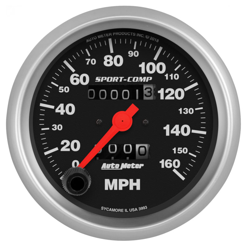 3-3/8" SPEEDOMETER, 0-160 MPH, SPORT-COMP