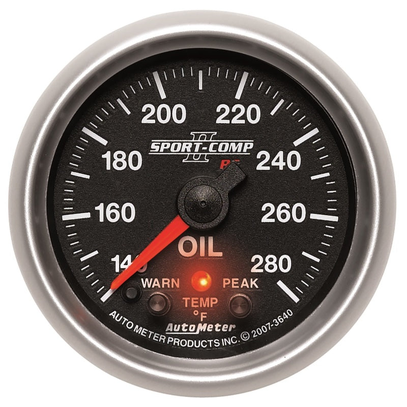 2-1/16" OIL TEMPERATURE, 140-280 °F, SPORT-COMP II