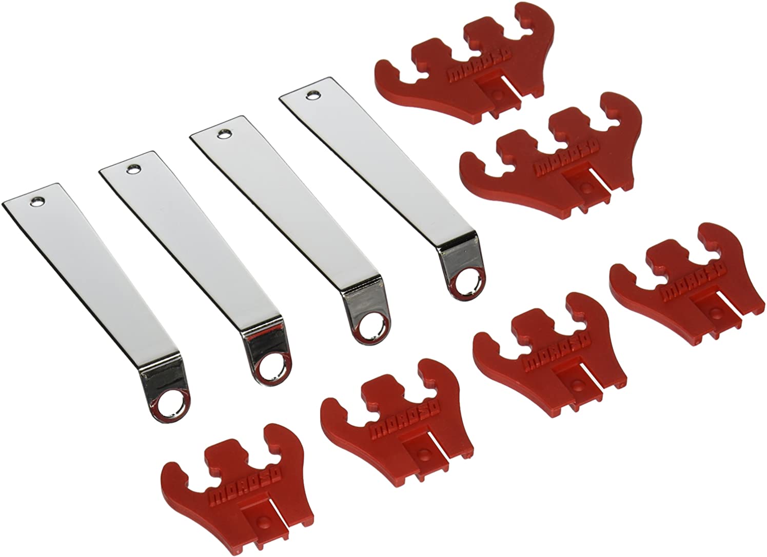 Moroso 72151 Universal Wire Loom, Chrome/Red 7-9mm - Horizontal
