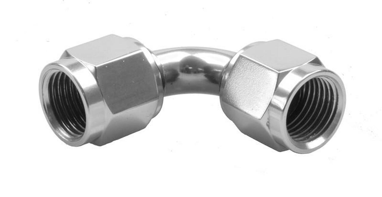 Redhorse Performance 8190-06-5 -06 Female to Female AN/JIC Female Swivel Coupling - 90 Degree - Clear