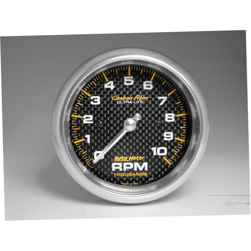 3-3/8" IN-DASH TACHOMETER, 0-10,000 RPM, CARBON FIBER