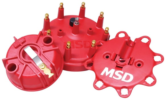 MSD 84085 Distributor Cap and Rotor Kit - Red, Ford HEI