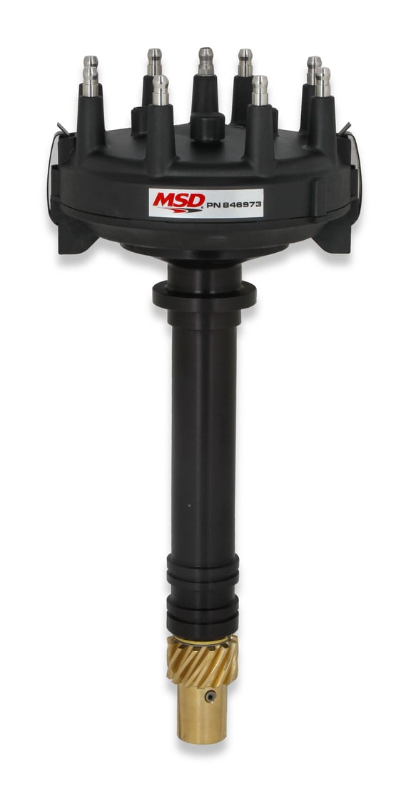 MSD 846973 Black Chevy Low-Profile Crank Trigger Distributor